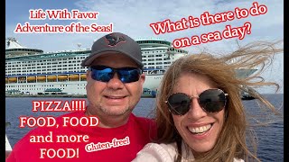 Adventure of the Seas Day 4 SEA DAY Fun |Trivia | PIZZA | EXPLORING | Life With Favor Vlog  4