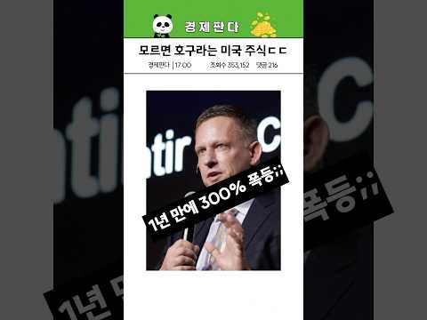 1년만에 300% 상승한 팔란티어 투자법