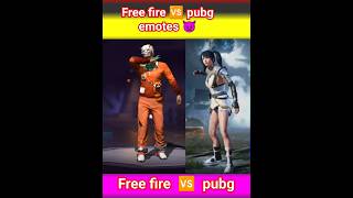 Free fire all emotes 🆚 pubg all emotes👿👿.