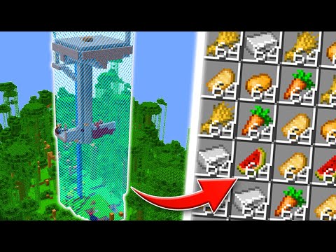 Building AUTOMATIC FARMS In A One Chunk Minecraft World! (Ep. 2)