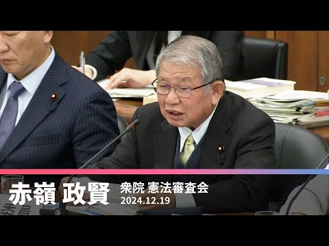 現実ただす議論こそ　憲法審査会での意見表明　2024.12.19