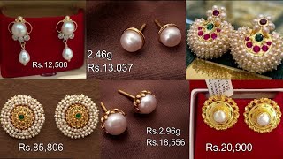 Latest pearl earrings with price