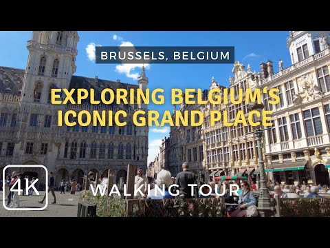 Let's Walk to the Iconic Grand Place in Brussels, Belgium | 4K Walking Tour | Spring 2024