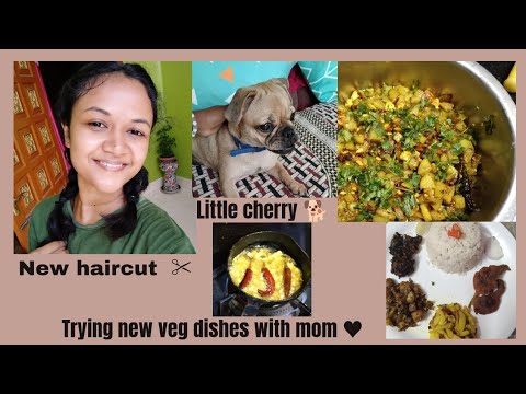 At home🏡Ki ki bonalu MAA r logot🍲Short hair ✂️Healthy recipes🥗#food #youtube #home #hairstyle #dog