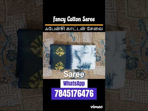 💙 Dive into Sophistication 💫 Dark Blue & White Fancy Cotton Saree 🌸