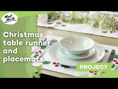 How to make a placemat and table runner for Christmas