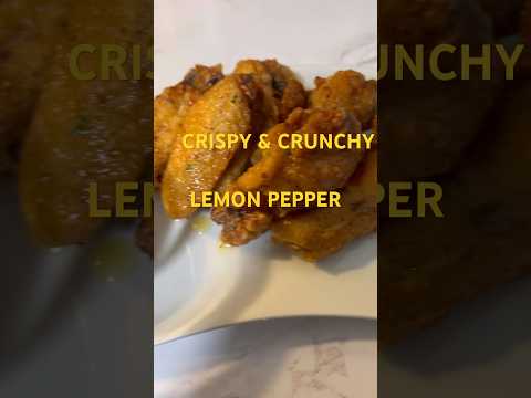 CRISPY CRUNCHY LEMON PEPPER CHICKEN WINGS #food #chickenrecipes #foodshorts #fypシ  #chickenmeal