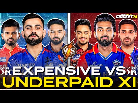 LAST OVER DRAMA 🔥 IPL 2025 🏆 Expensive 🆚 Underpaid XI - Cricket 24