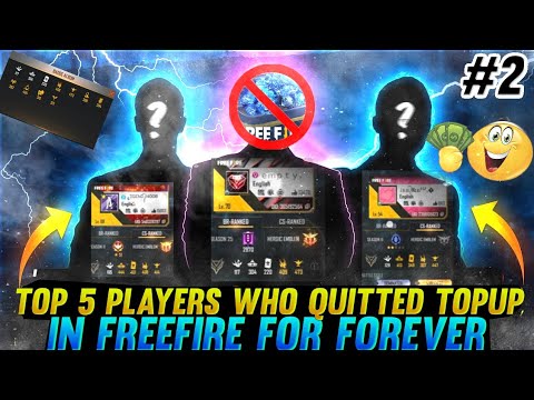 top five freefire players who quitted top-up || top 5 notopup players Freefire #10dayschallenge #3