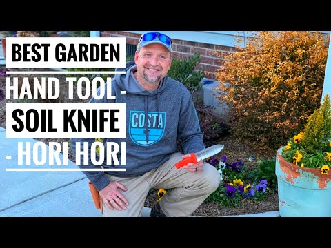 The best gardening hand tool- AM Leonard Soil Knife - Hori Hori knife