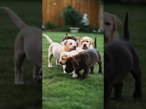 Adorable Labrador Puppies Playing! #puppy #dog #pets #doglover #labrador