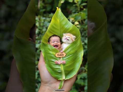 Nature’s Bundle: Baby Giggles and Kitten Love #nature #tinybaby #cutenessoverload