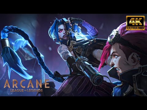 [4K AI] | Arcane Season 2 | Caitlyn and Vi vs Jinx and Sevika 1/2 | UPSCALED