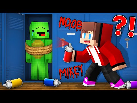 How JJ Pranked Mikey at School in Minecraft (Maizen)