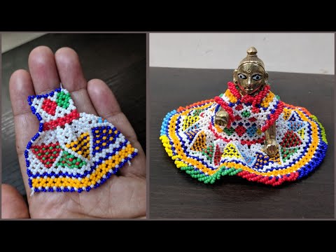 How to make Laddu Gopal dress for bead work (no 2 and 3)/ beautiful laddu Gopal dress part -1