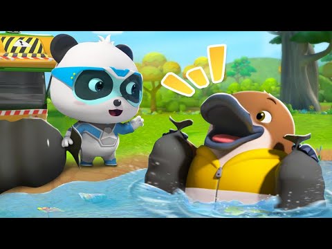 Repairman Gibbon Platypus | Super Rescue Team | Kids Cartoon | BabyBus TV