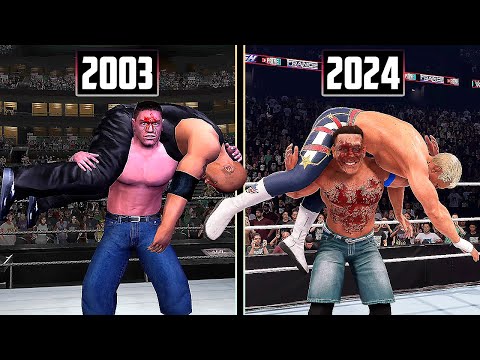 John Cena "Attitude Adjustment" Evolution In WWE Games!!! (WWE XIX - WWE 2K24)