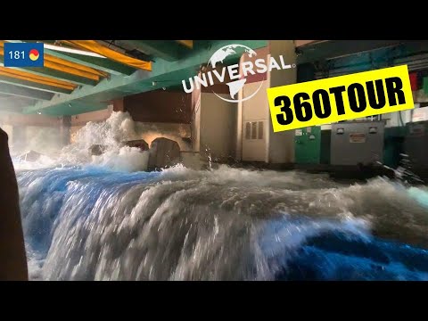 Universal Studio Hollywood Tour : California Earthquake 360 VR Video