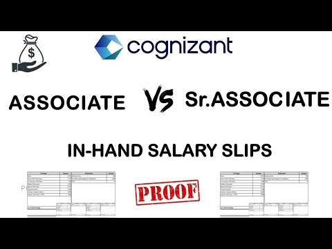 Cognizant Associate In Hand Salary| Cognizant Sr Associate In Hand Salary| Associate Vs Sr Associate