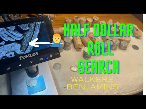 ❗️Coin Roll Search- Half Dollar Search. Lots of Walkers & Benjamins. Cool Varieties ❗️NO AW❓