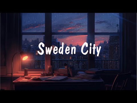 A rainy day in the sweden city ⛈️ Lofi Hip Hop ~ Nordic lofi mix | Ai Image