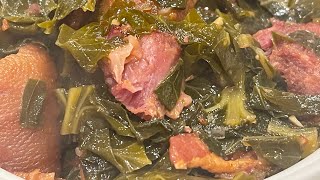 COLLARD GREENS WITH HAM HOCK | SOUL FOOD | Step by Step #cookingwithtambam #collardgreens #soulfood