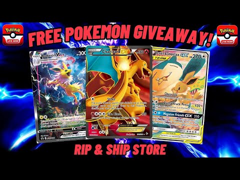 🔴Live -  Free Giveaways! Pokémon Cards & Rip & Ship Store!