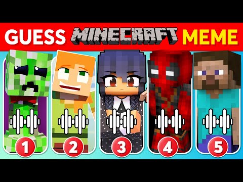 Guess Minecraft Animated Songs and Memes ~ Ultimate Minecraft Quiz | Deadpool, Wednesday, Warden