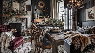 Moody Winter Decor: Rustic Farmhouse After Christmas Decor for a Cozy, Dramatic Winter Escape