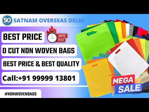 Non Woven Carry Bag Manufacture D cut bag W Cut Bag Wholesale Price M. 9999913801 | Non Woven Bags.