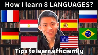 How I learned 8 Languages by myself - Tips for learning efficiently