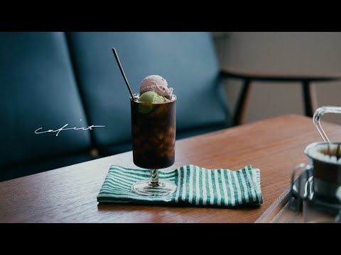 Cold drinks on hot days. Coffee and carbonated water.