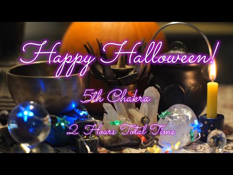 HAPPY HALLOWEEN! 5TH/THROAT CHAKRA MEDITATION~2 HOURS ~ FOR CREATIVITY & ARTISTRY! TEMPLESOUNDS.NET