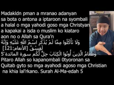 Madakldn pman a mranao danyan sabota o antona  iptaroon na syombali a halal o mga Yehudi Christian