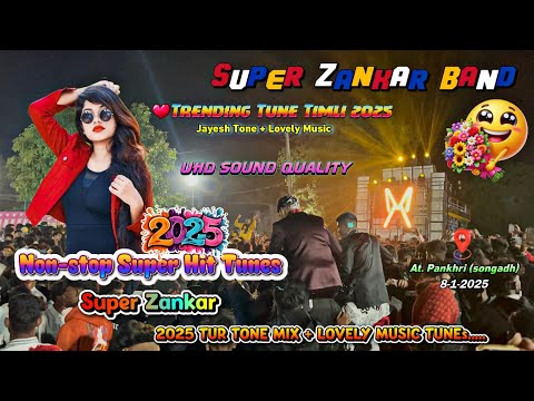 न्यू वाली Nonstop Tune Timli Song 2025 | Super Zankar Band At Pankhri 8/1/2025 | Adiwasi New Timli