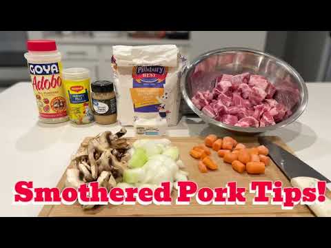 Smothered Pork Tips aka Rib Tips!