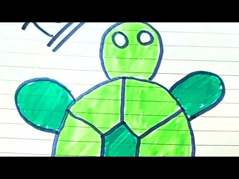 Draw Turtle With Circle||Easy Drawing||#viralvideo #kidstv #drawing #drawingforkids #colour