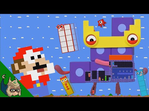 Mario vs the GIANT Numberblock 6 MAZE (Mario Cartoon Animation)