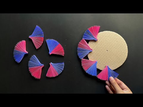 Beautiful paper flower wall hanging | Easy and simple wall hanging craft | Home decoration ideas 💡