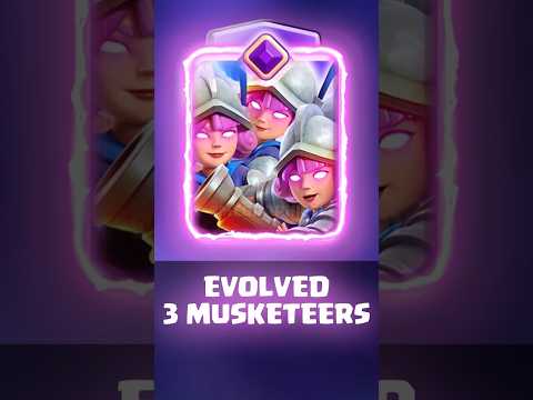 EVO 3 Musketeers💀#clashroyale