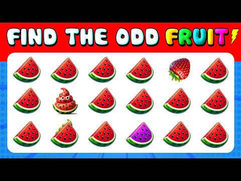 200 Puzzles for GENIUS | Find the ODD One Out in These 60 of Fruit New 2024 🍇🥕 | Quiz Lion