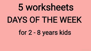 #daysoftheweek#dailypracticeworksheet#dailypractice  Daily practice worksheet of Days of the week