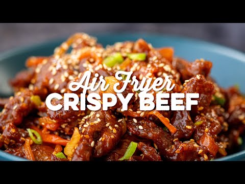 Air Fryer Crispy Chilli Beef (Better than Takeout!) | Supergolden Bakes