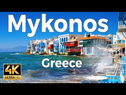 Mykonos, Greece Walking Tour (4k Ultra HD 60fps) – With Captions