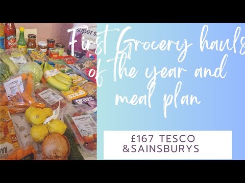 First after Christmas Huge £167 Tesco & Sainsburys hauls & Meal plan | What I buy my family