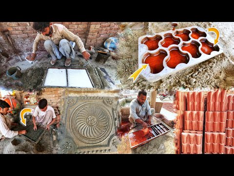 Top 3 Unique Cement Crafting Ideas |Concrete Tiles Manufacturing Process