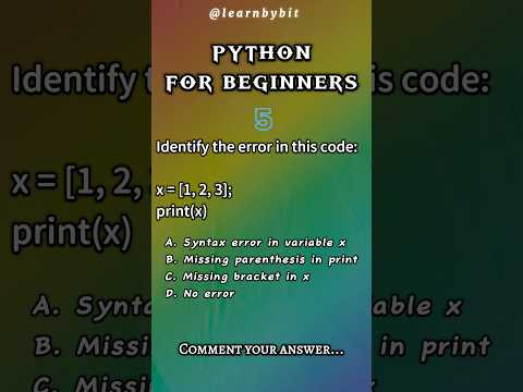 Python For Beginner Python Quiz Test #python #quizshorts #python3