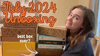 July 2024 Book Unboxing || Fairyloot, Owlcrate, Illumicrate