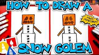 How To Draw A Snow Golem From Minecraft