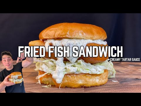 Fried Fish Sandwich with a Creamy and Zesty Tartar Sauce | RECIPE